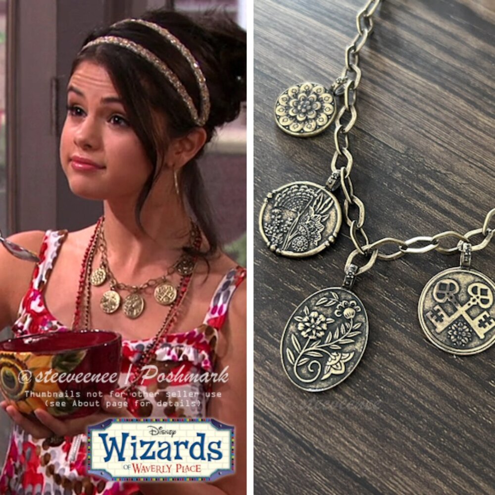Reversible Medallion Coin Chain Necklace ASO Alex Russo